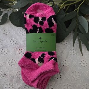 Kate Spade Pink and Black Low Cut Socks